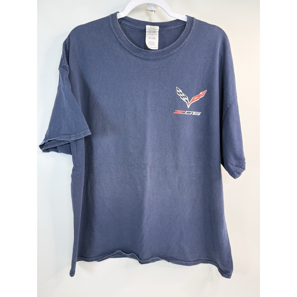 Vintage Joe Blow Men's Navy Blue Corvette C8 Z06 Designed To Dominate Tshirt XXL